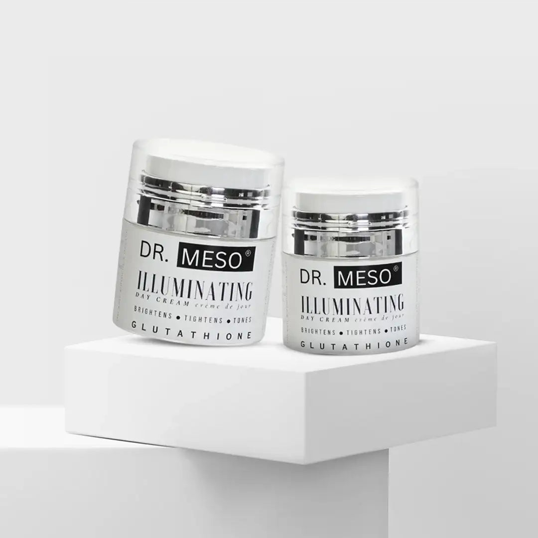 2 Vitamin C Illuminating Cream jar with brightening formula and glutathione