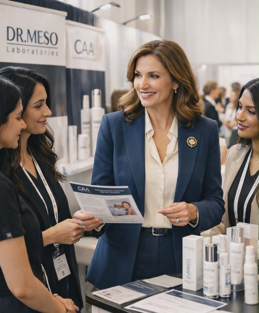 Aesthetic training event in Canada featuring DR.MESO professional skincare