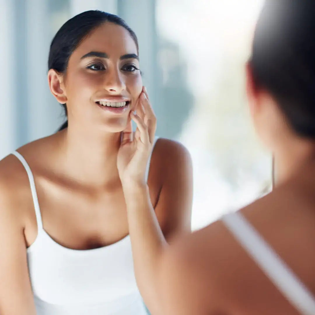 Woman with clear skin