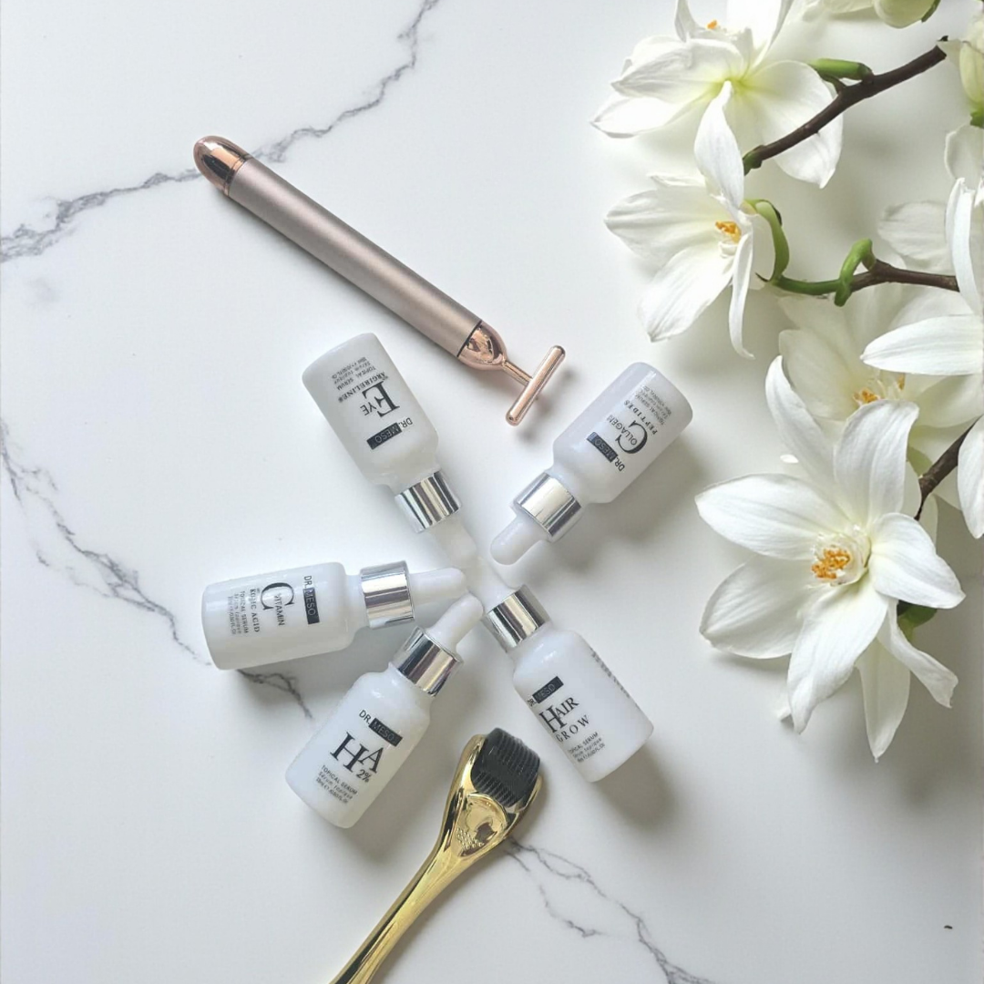 Vitamin C, kojic acid and ferulic acid skincare for dark spots | DR.MESO®