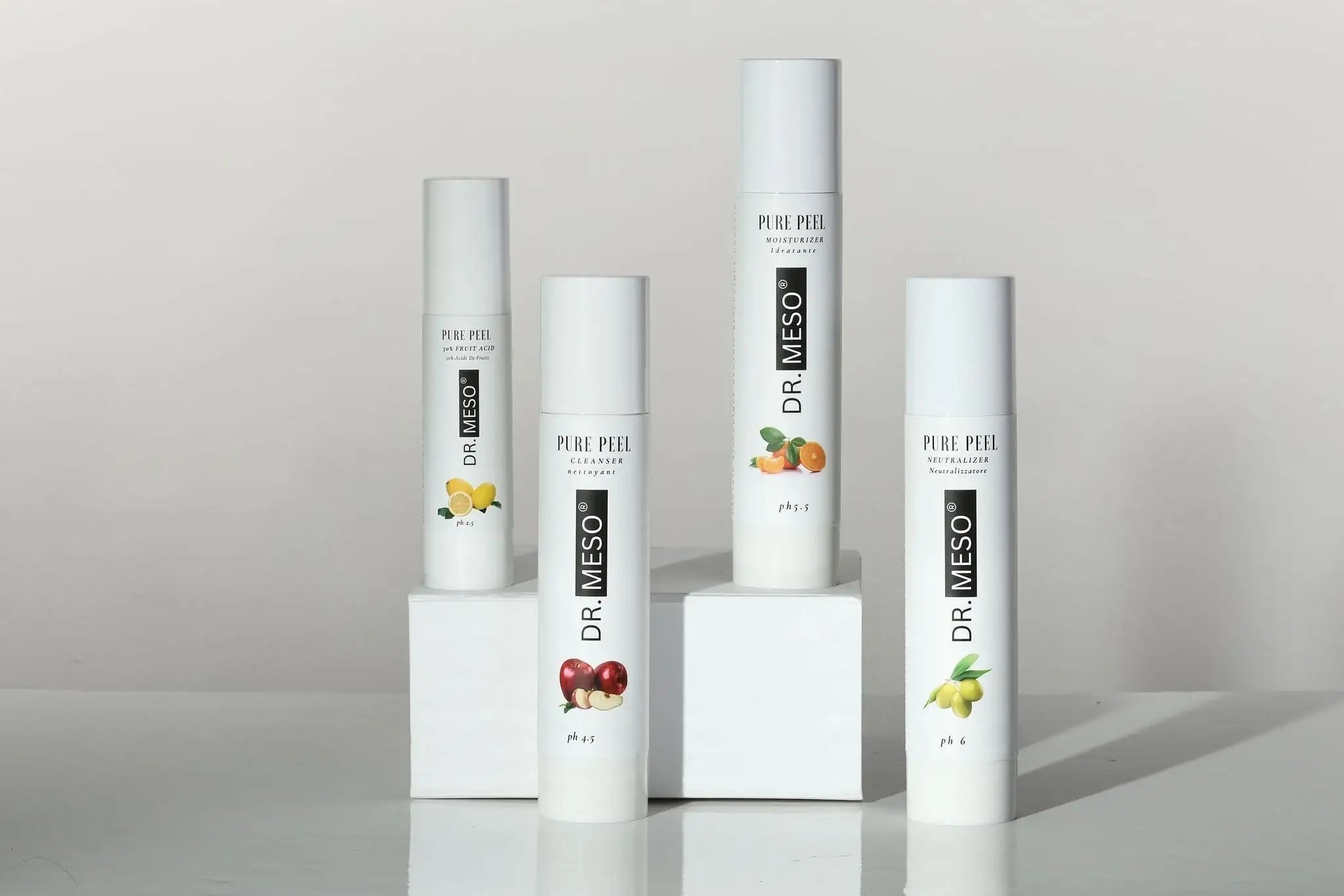 DR.MESO Bio Peel Serum 20% AHA with botanical ingredients for professional skin texture refinement.