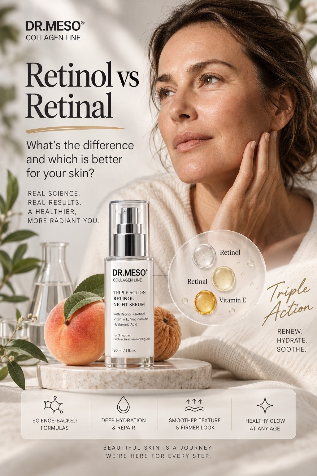 DR.MESO Retinol vs Retinal guide for mature dry and sensitive-feeling skin