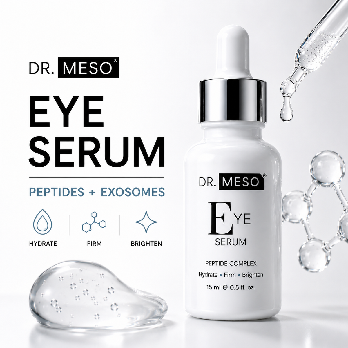 DR.MESO Eye Peptide Serum with peptides for hydration and smoother-looking eye area