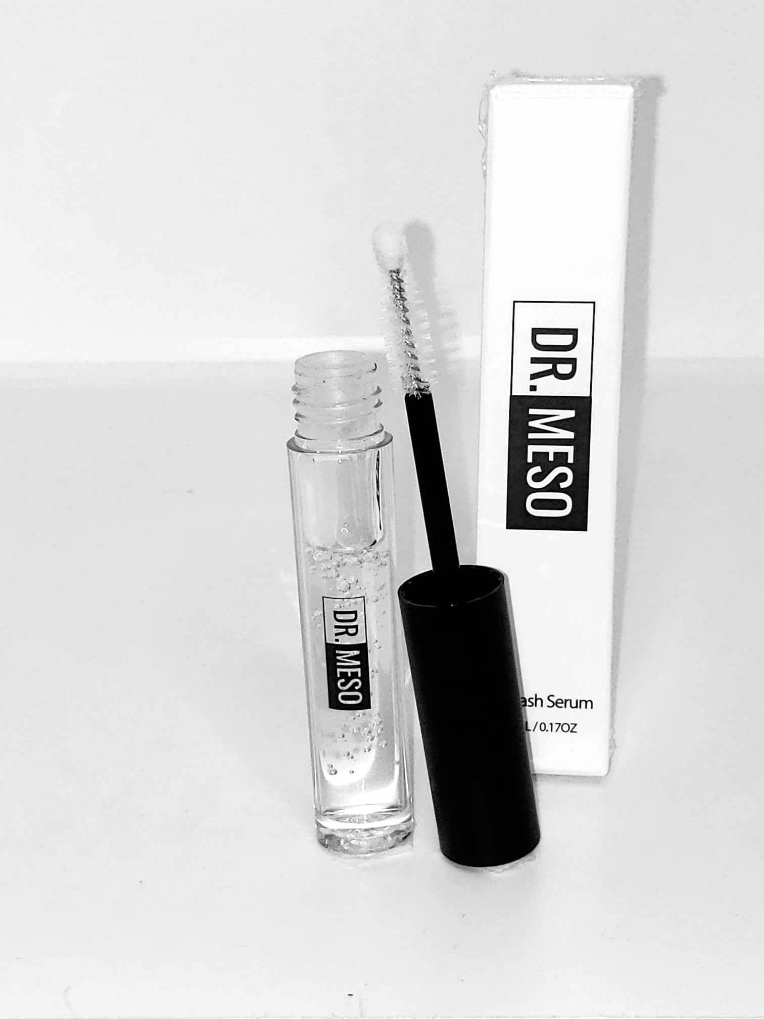 Dr. Meso Eyelash Serum for enhancing lash length and volume.