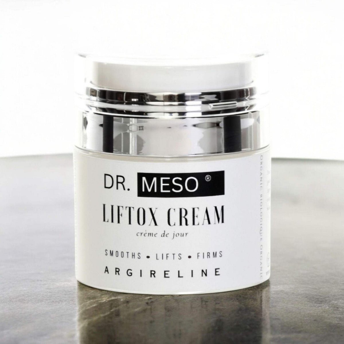 DR.MESO LIFTOX Argireline peptide cream jar for firming skin care