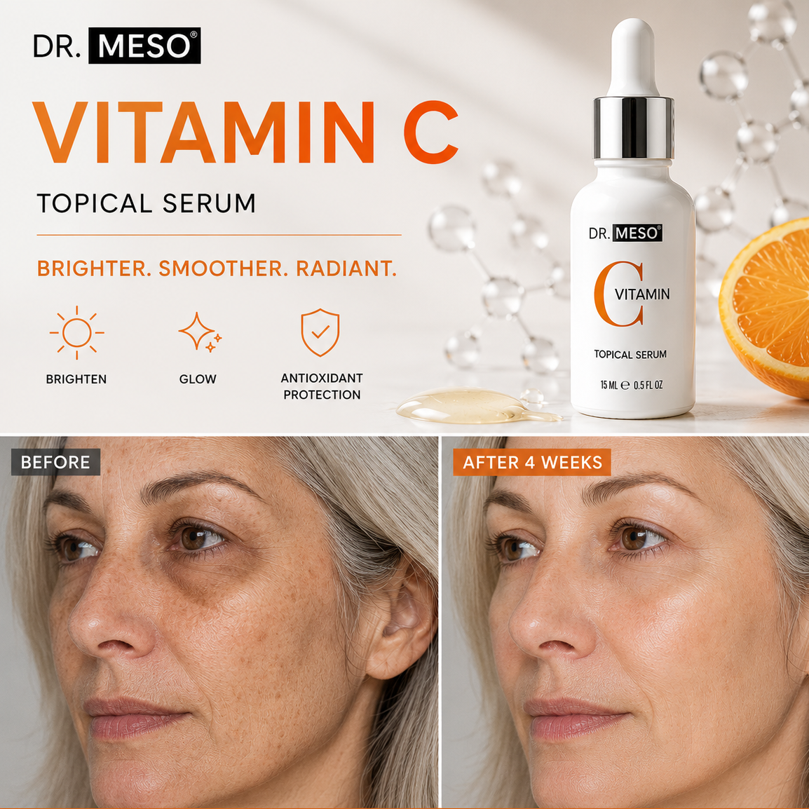 DR.MESO Vitamin C brightening serum for uneven tone and visible radiance