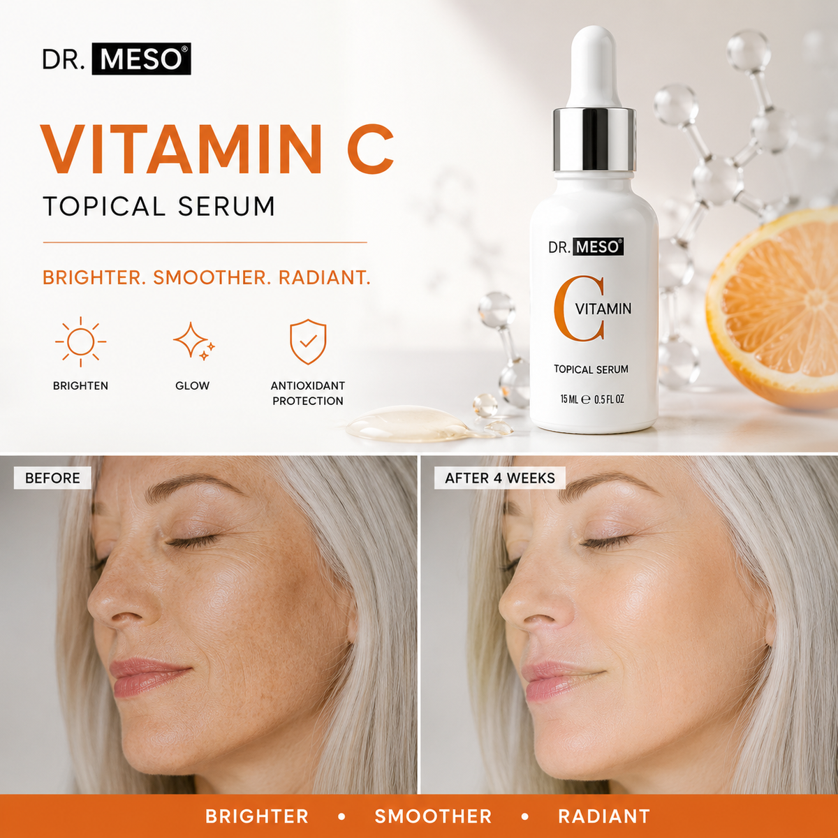 DR.MESO Vitamin C Serum with antioxidant support for brighter smoother-looking skin
