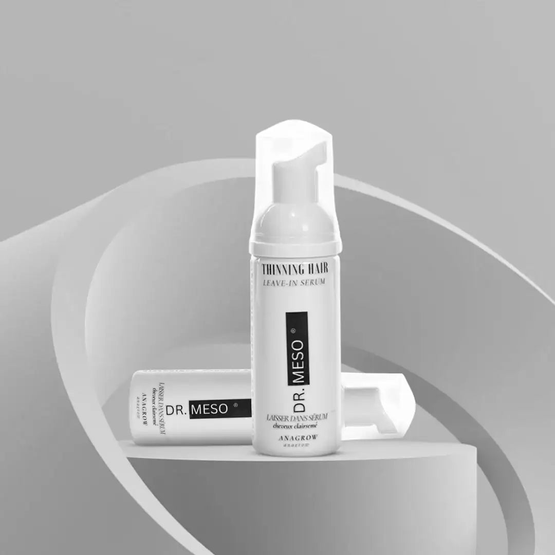 50ml bottle of Thinning Hair2 Foaming Serum for hair thickening and scalp care.